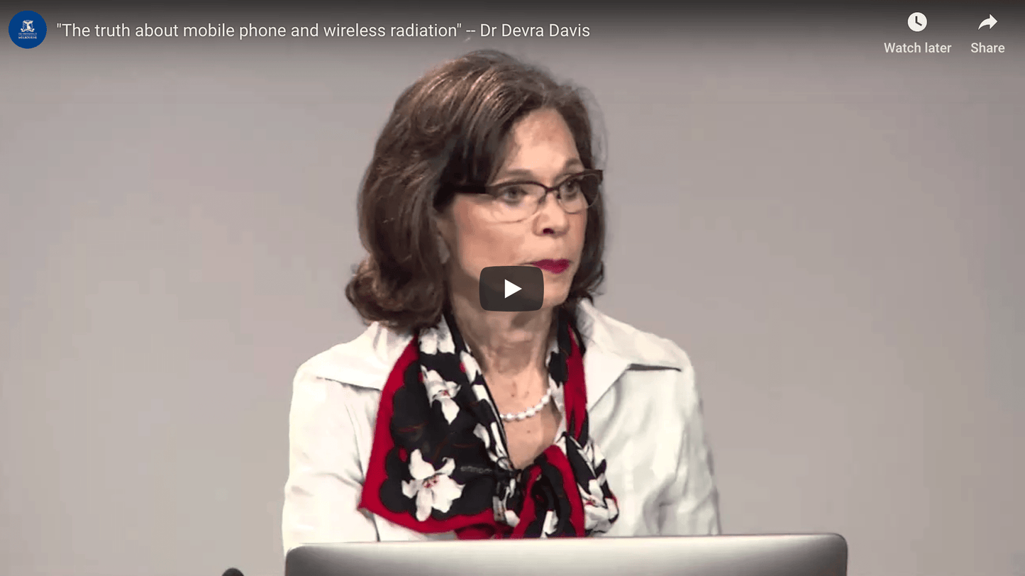 Screenshot of a video with Devra Davis