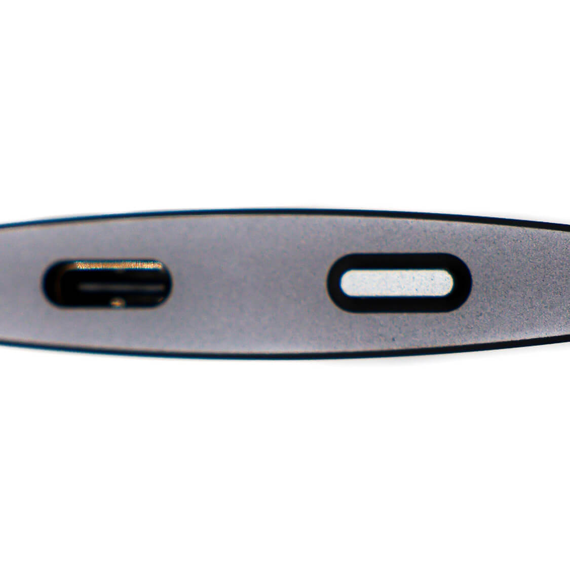 
                  
                    A stylish photo of the Ultimate portable's button/port
                  
                