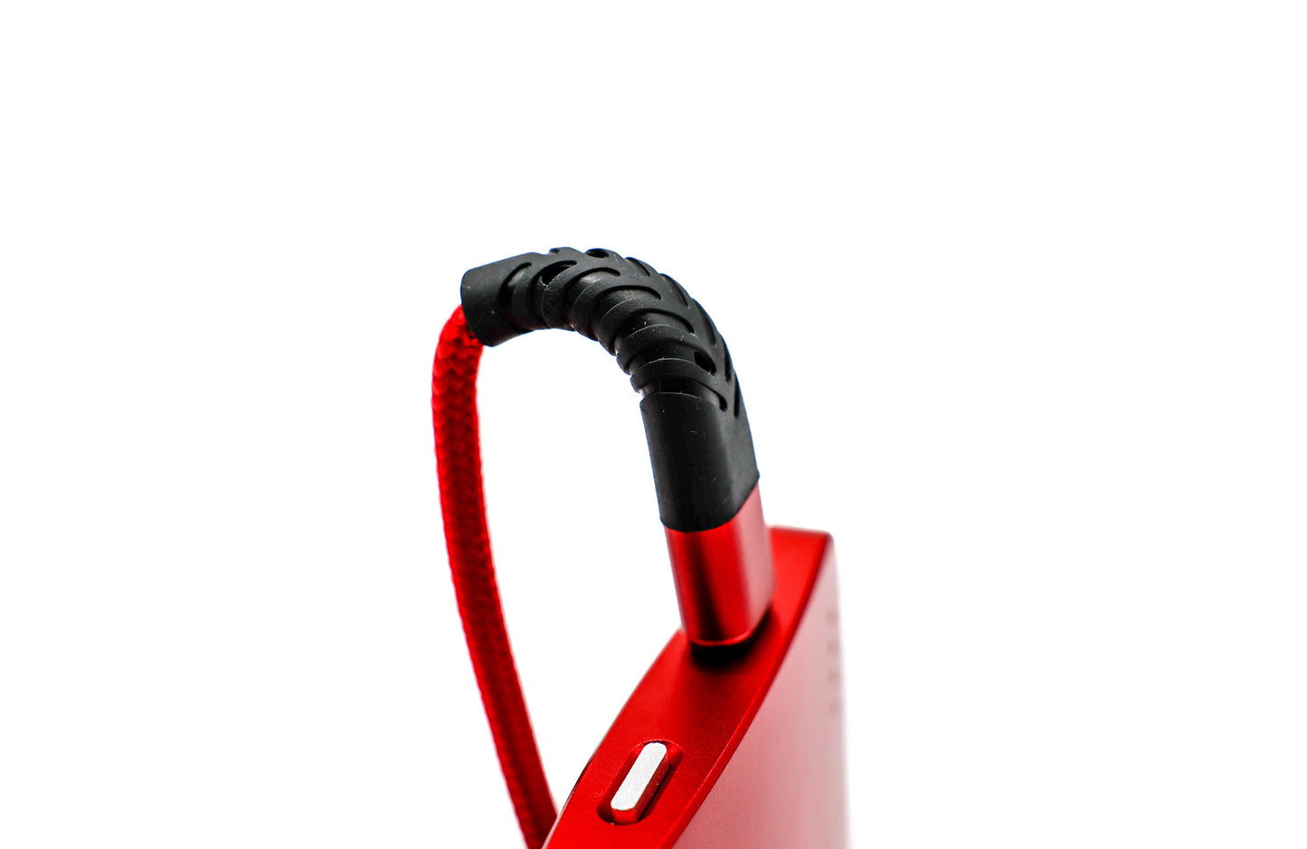 
                  
                    A red USB-C smart chip charger being used on a Blushield Sensitive portable
                  
                