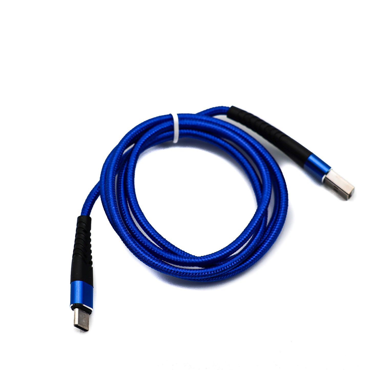 
                  
                    A blue USB-C smart chip charger photographed on a brilliant white background
                  
                
