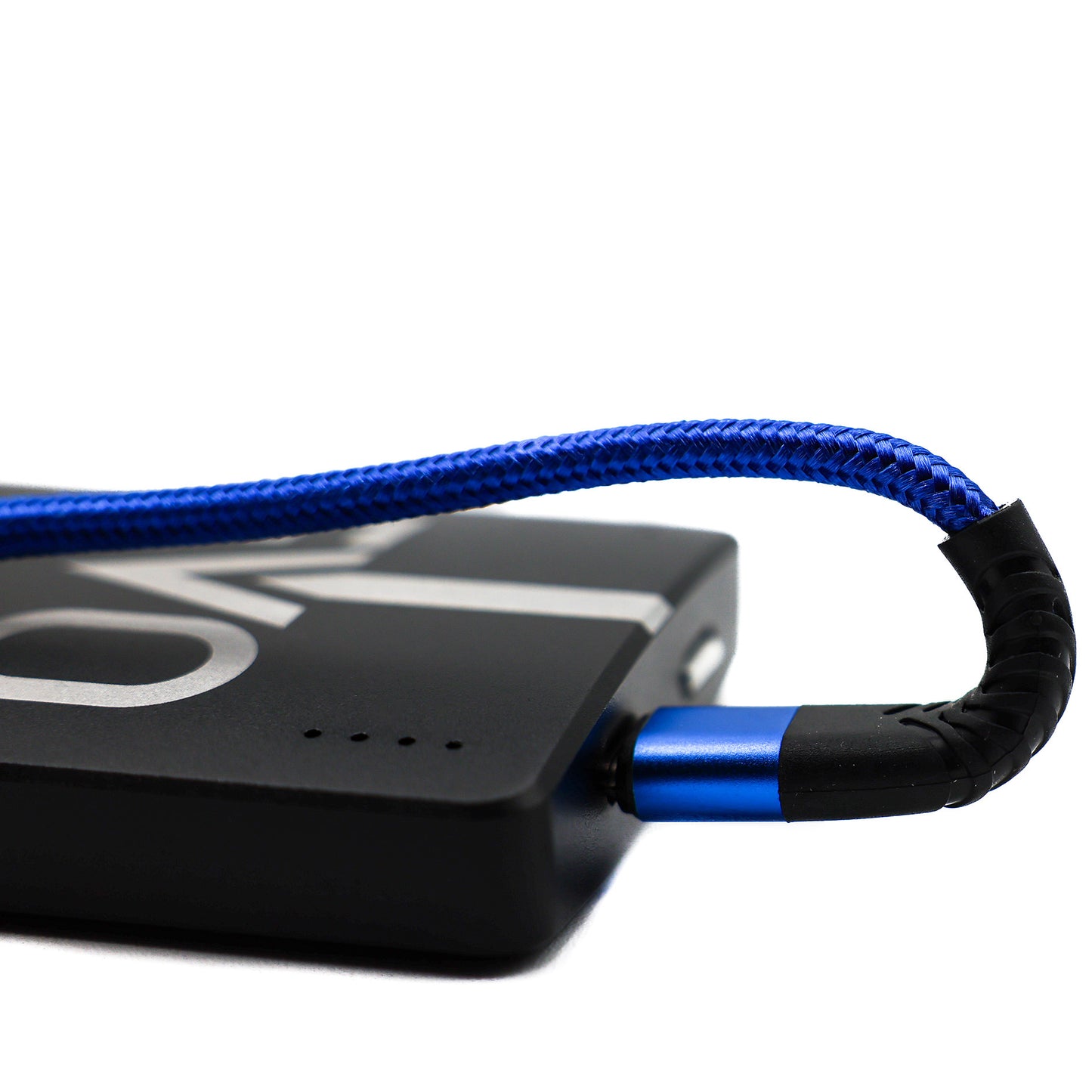 
                  
                    A blue USB-C smart chip charging a EVO portable
                  
                
