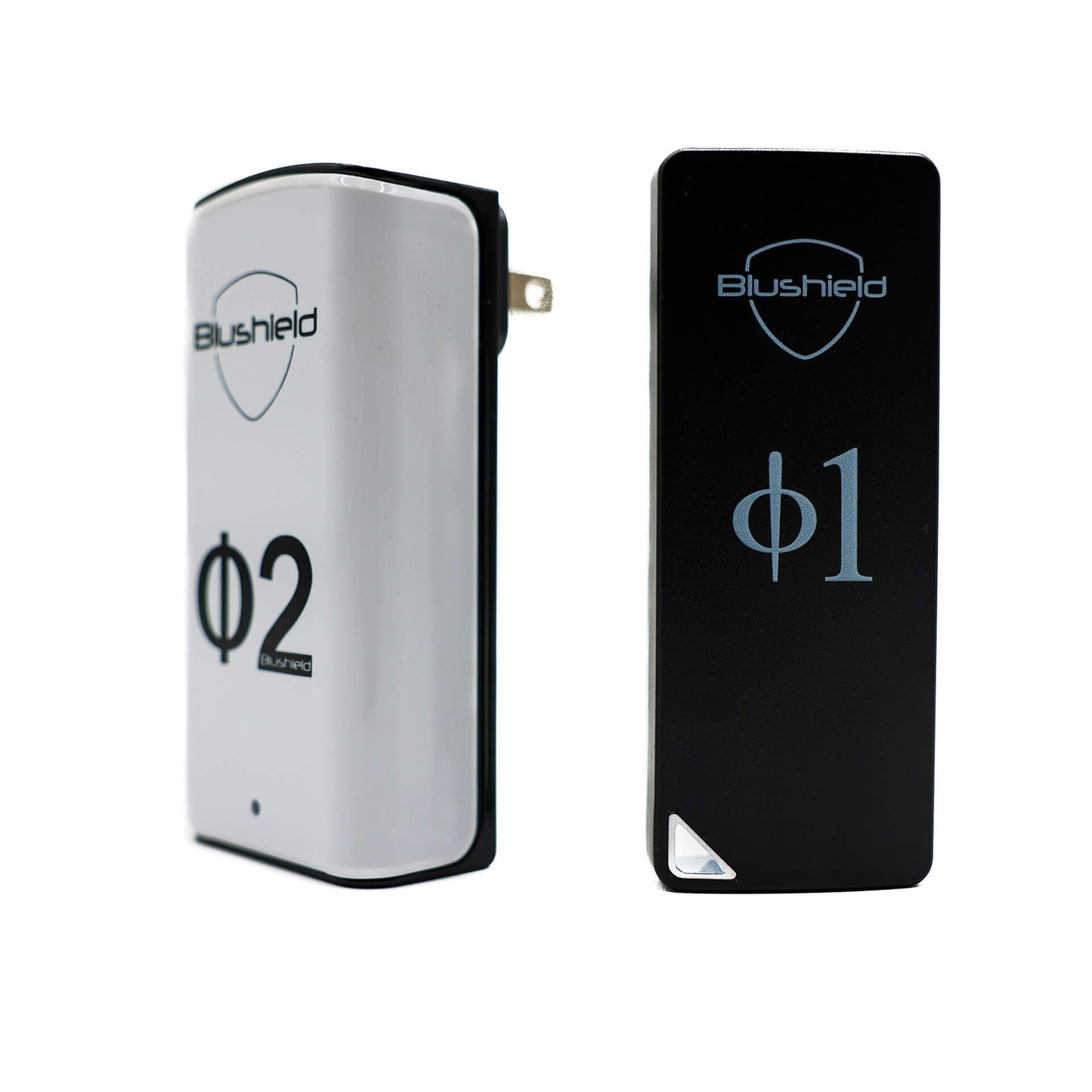 Essential Phi 2 bundle that includes the Phi 1 and Phi 2 Blushield devices photographed on a white background