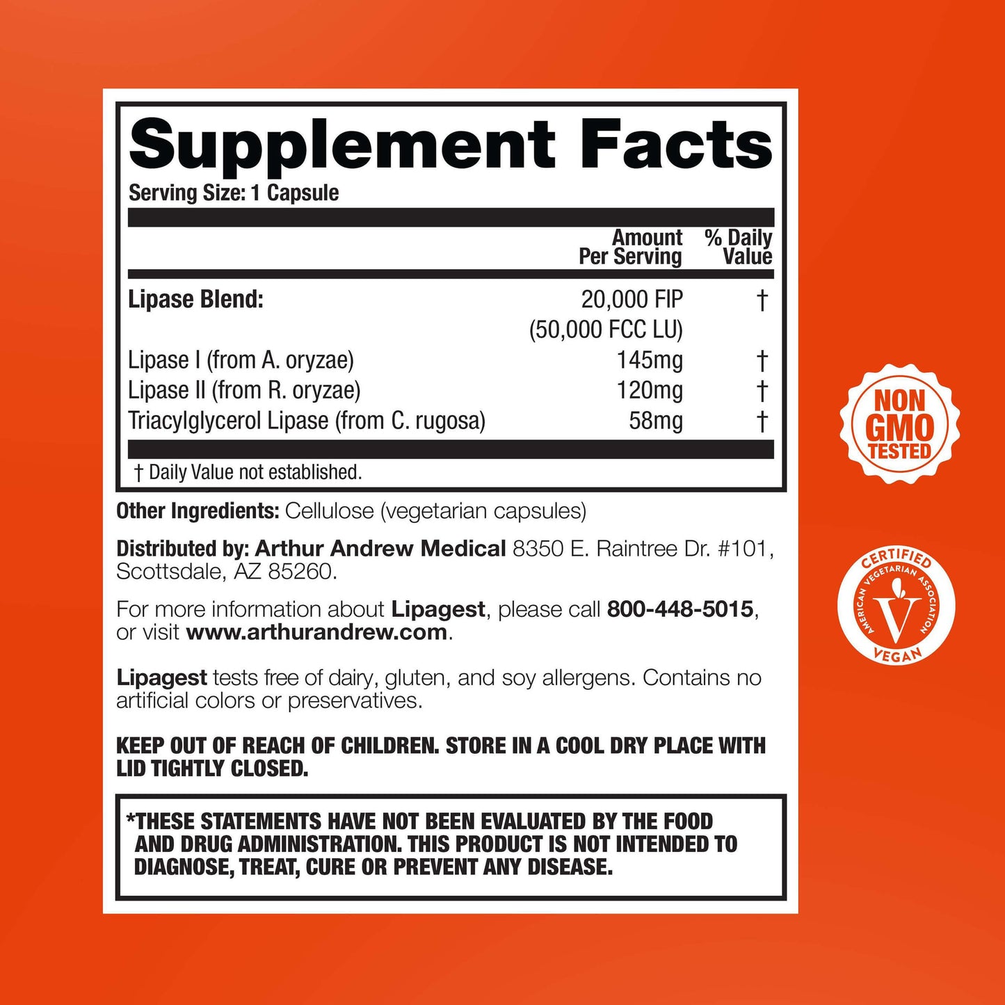 
                  
                    Lipagest supplement facts
                  
                
