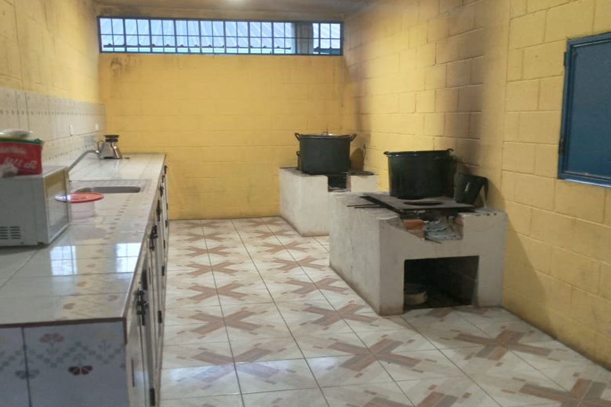 Inside of the local kitchen