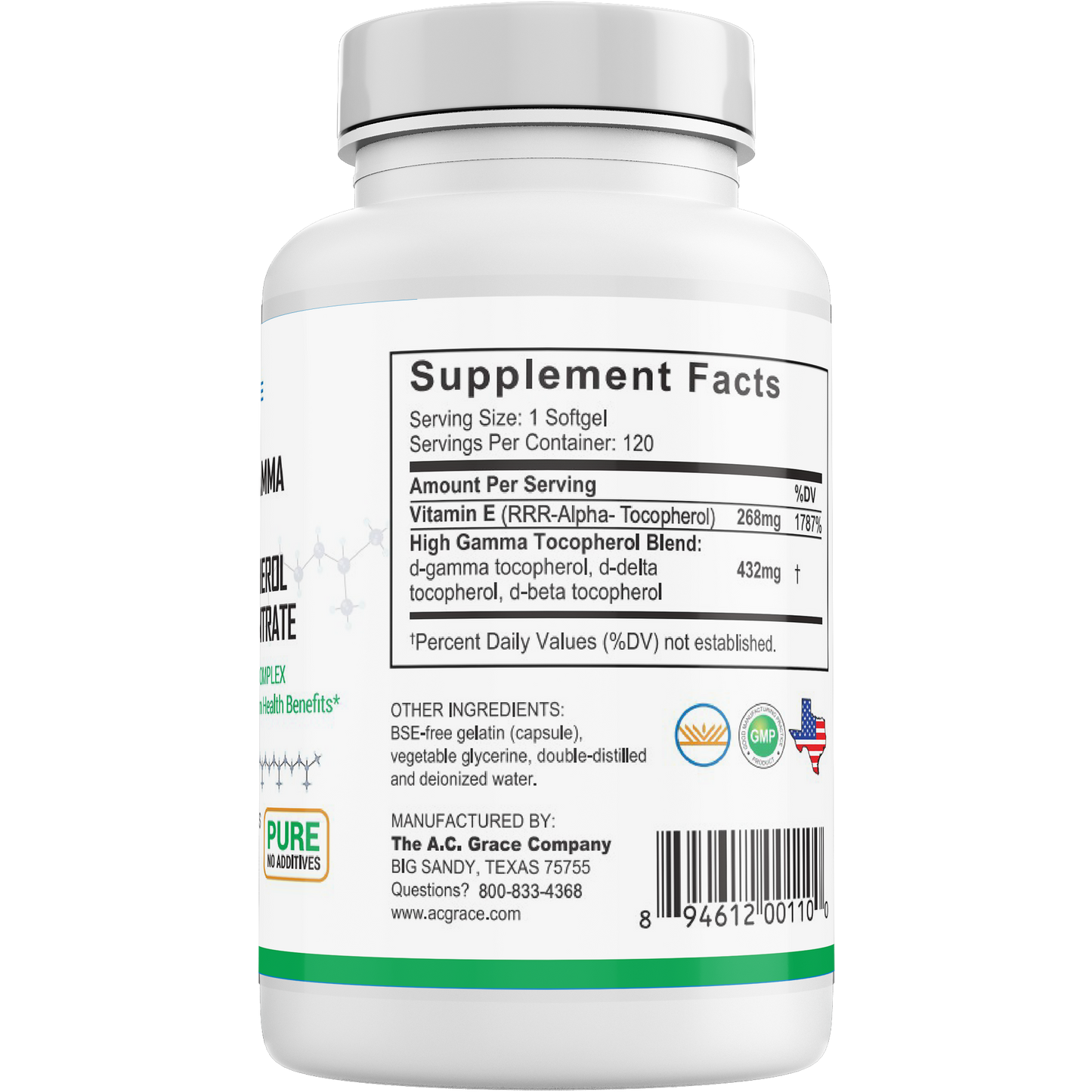 
                  
                    The back of the supplement label 
                  
                