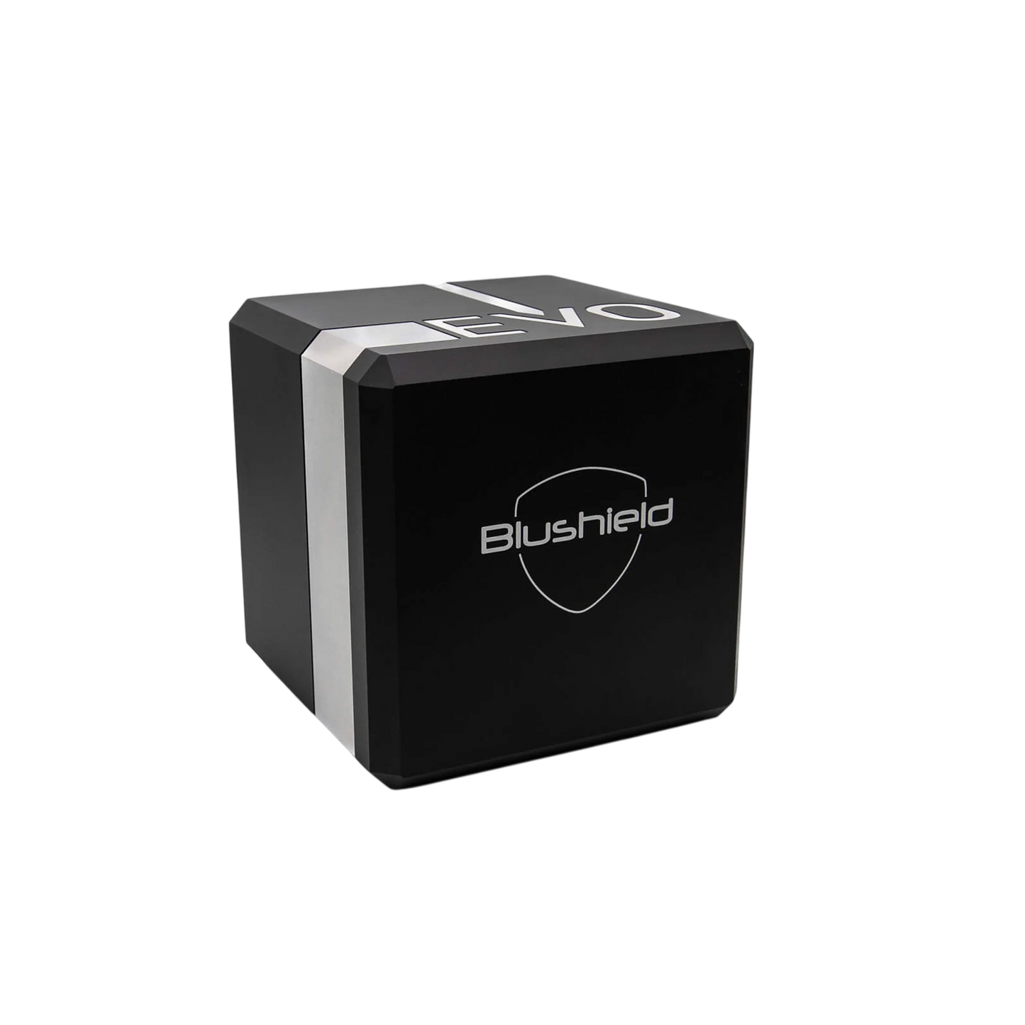 Blushield EVO Cube EMF protection device — a black cube-shaped stationary unit