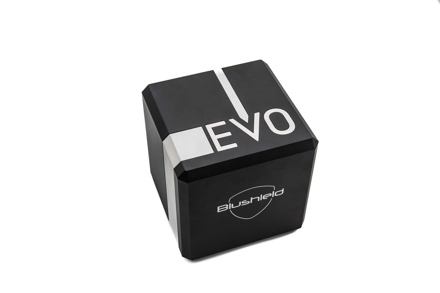 
                  
                    EMF PROTECTION  - Photo of Blushield EVO Cube: top, front and side views
                  
                