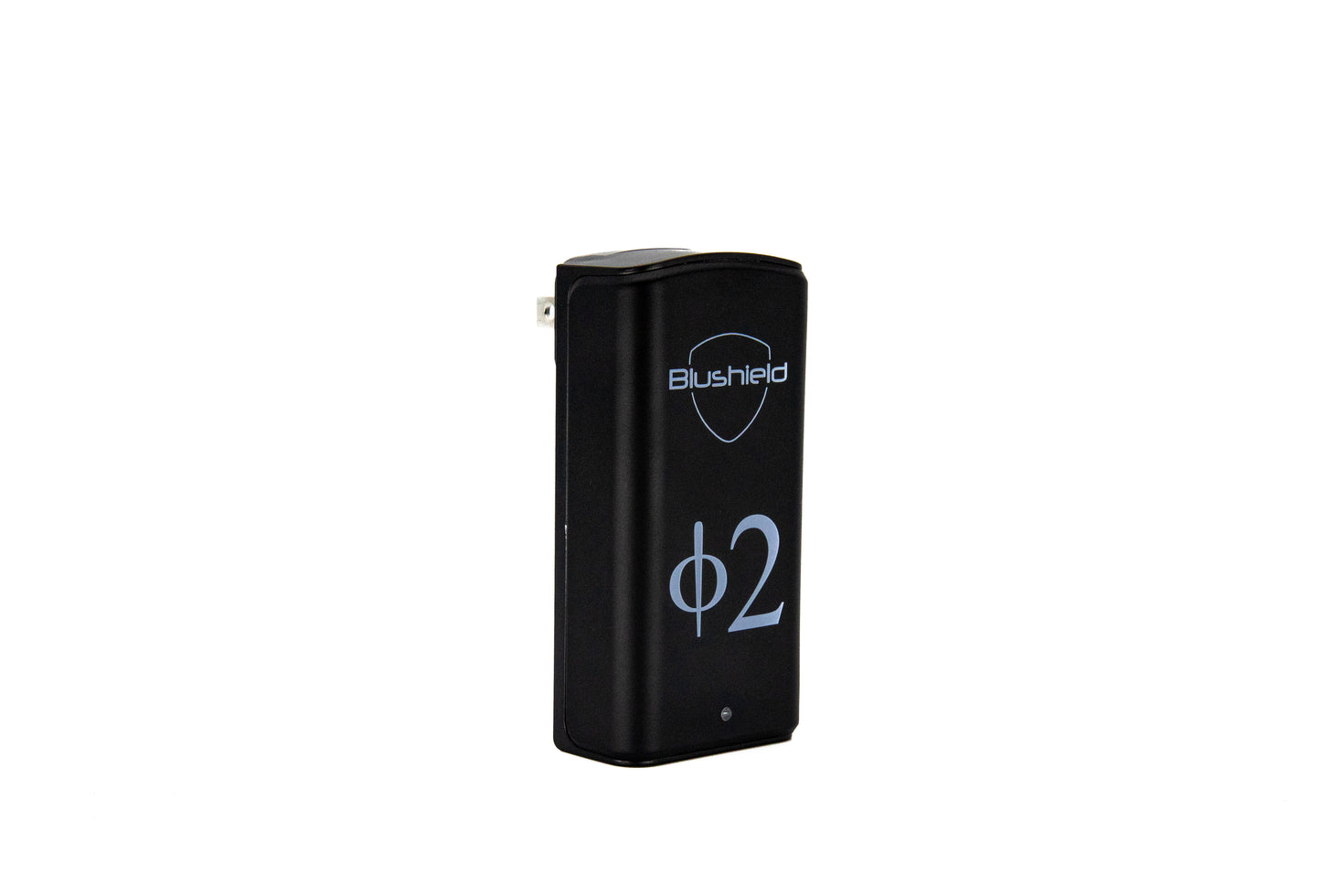 
                  
                    The Blushield Phi 2 plugin device photographed on a white background
                  
                