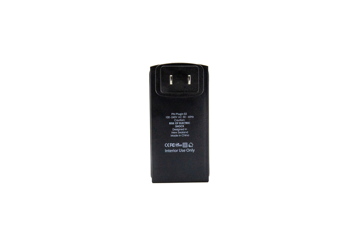 
                  
                    A photograph of the Phi 2 plugin showing the American outlet prongs 
                  
                