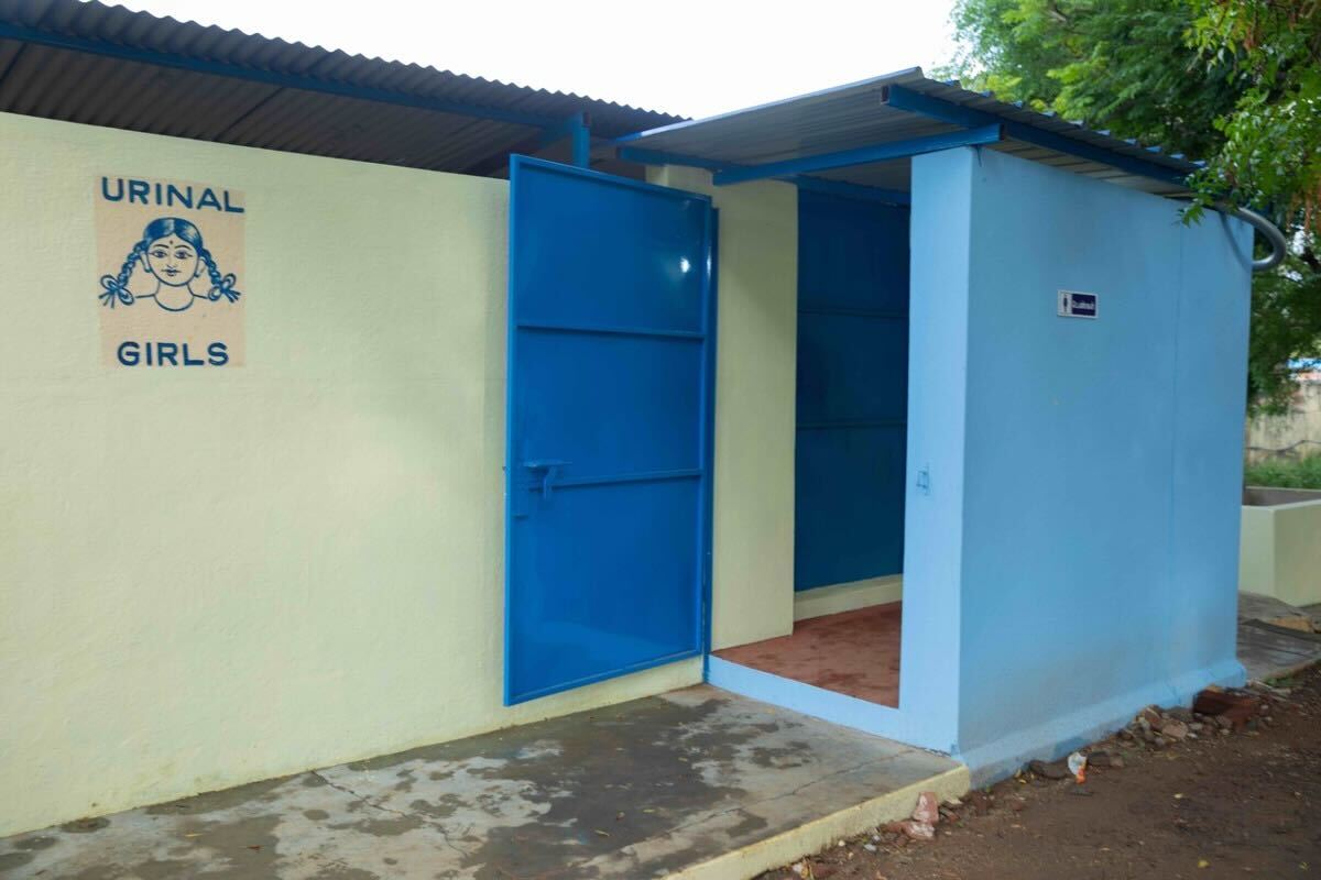 The newly built bathrooms