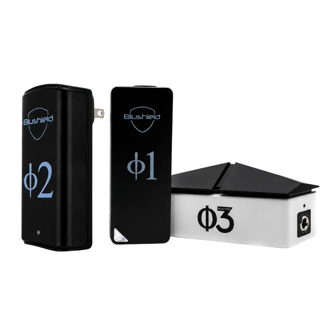 A photograph of the Phi series bundle that includes the Phi 1, Phi 2 and Phi 3 models