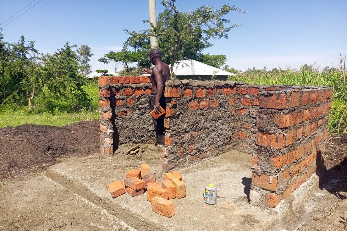 The new bathrooms provided by Blushield's support of Unbound Agents of Change Intuitive being built