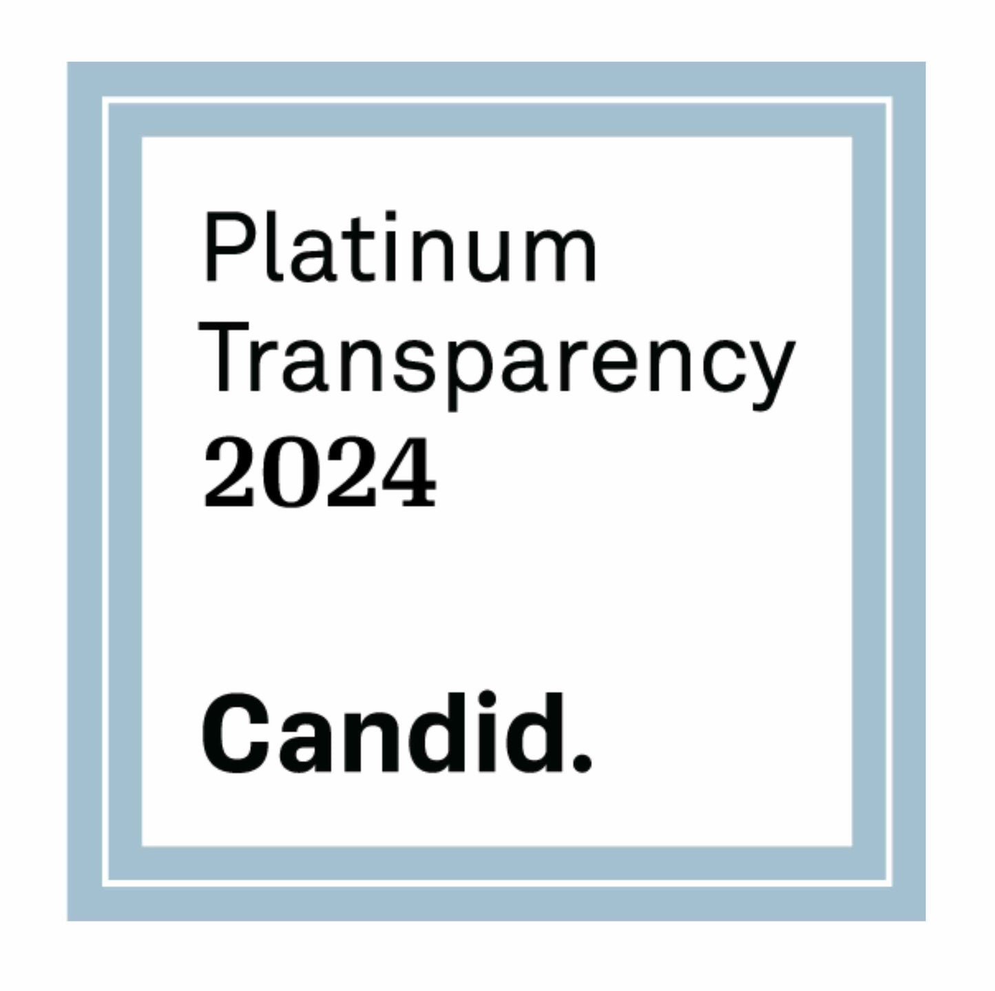 Platinum Transparency rating - 2024
