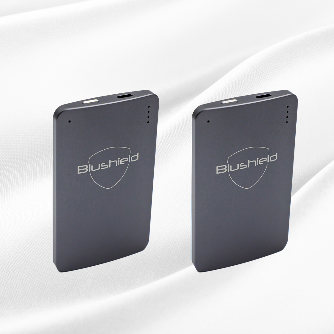 A picture of the Ultimate Portable bundle back that includes two Blushield Ultimate portable devices 