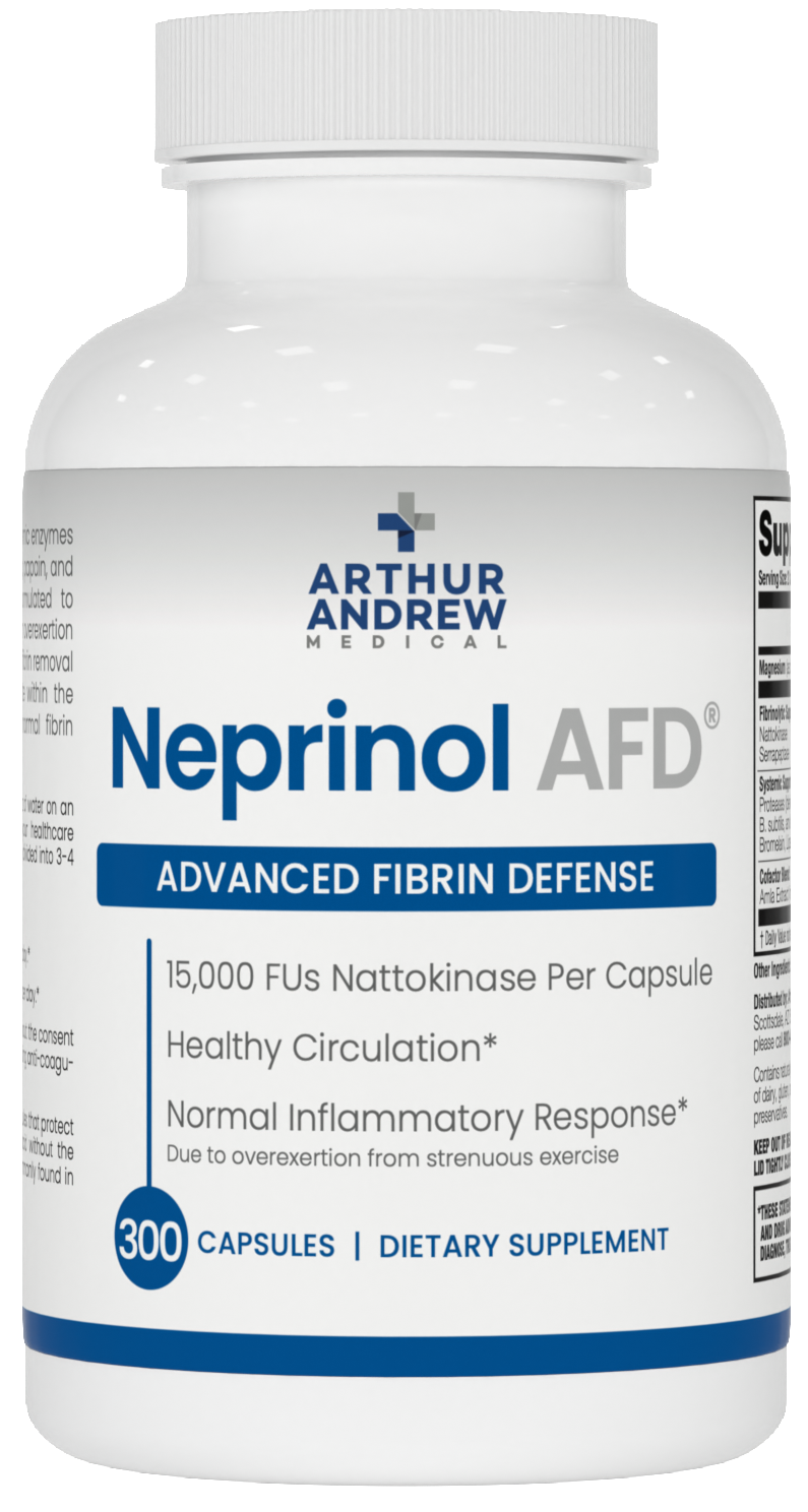 
                  
                    A 300 capsule bottle of Neprinol AFD (Advanced Fibrin Defense)
                  
                